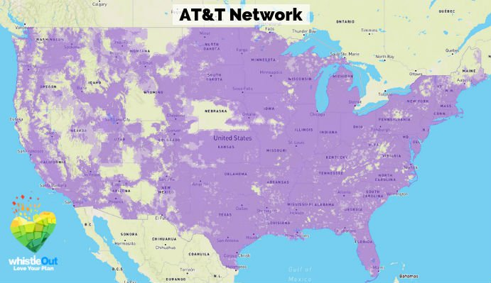 Mapa de cobertura de AT&T