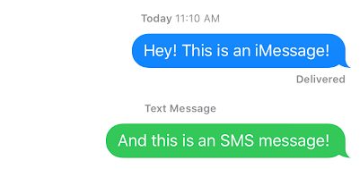 iMessage vs.Mensaje SMS